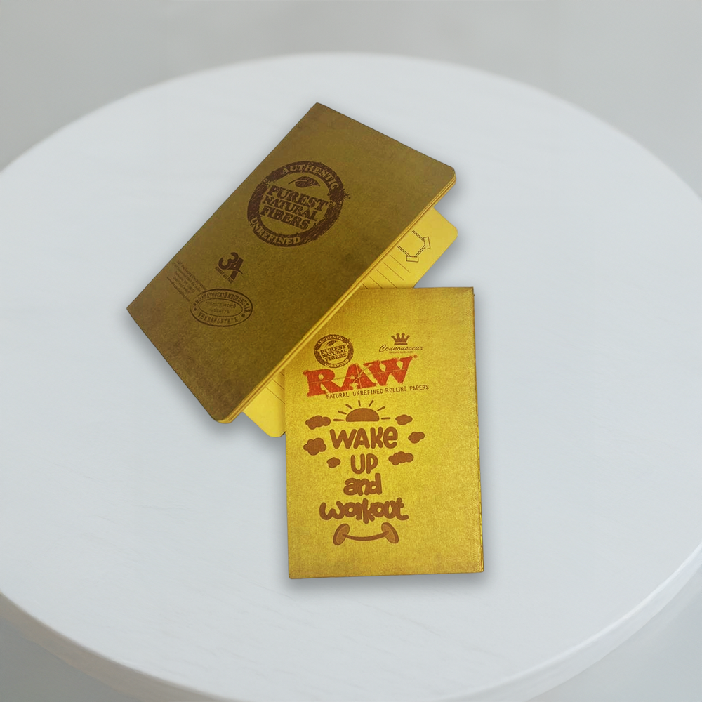 Gold cover sewing notebook 13*9